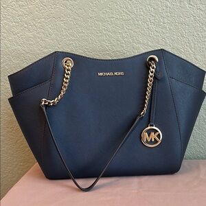 Michael Kors Navy Blue Tote Bag